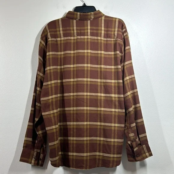 Marmot Mountain Works Fairfax Novelty Lightweight Flannel LS Chocolate Plaid M - Picture 4 of 14